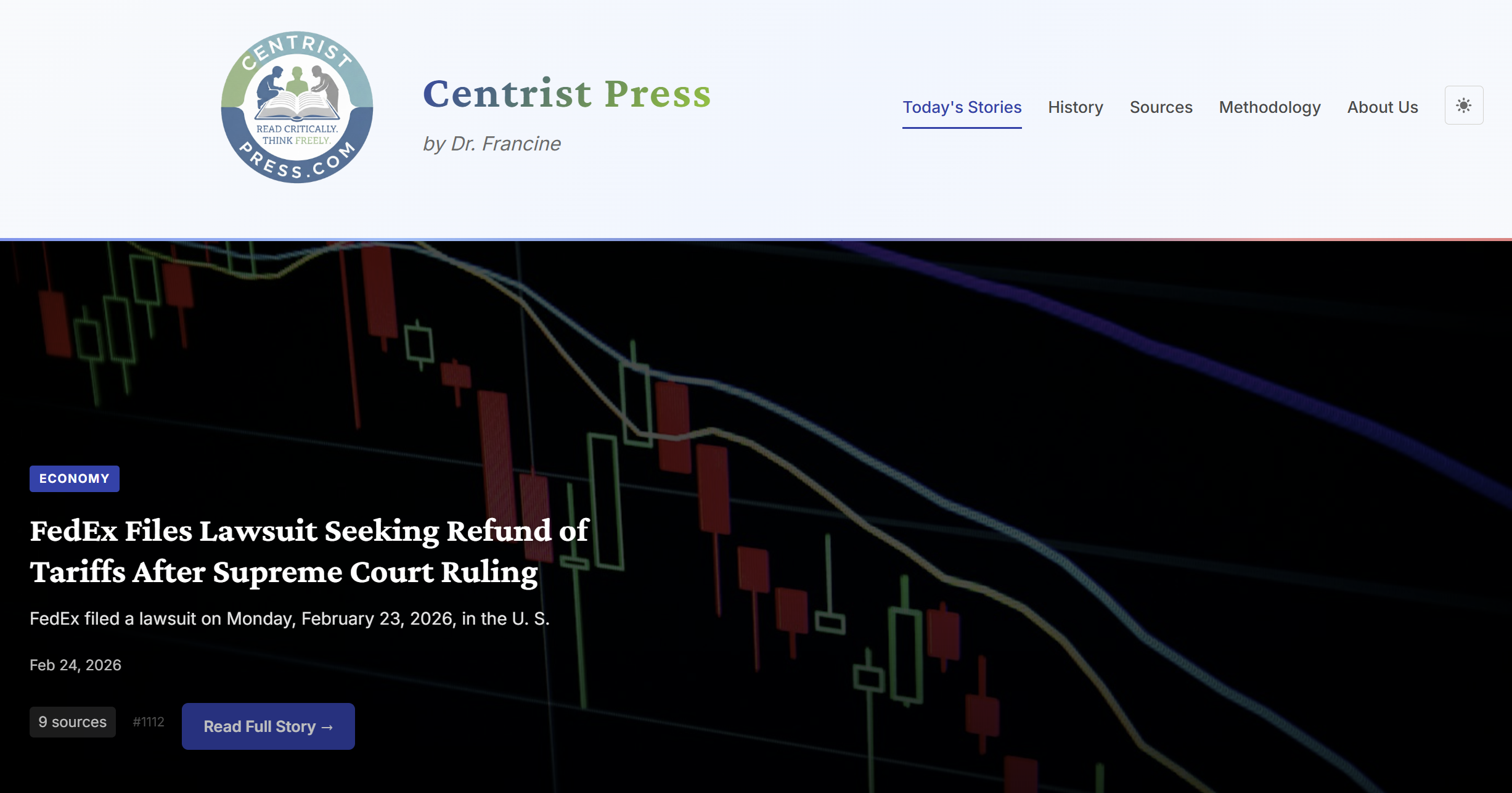 Centrist Press homepage